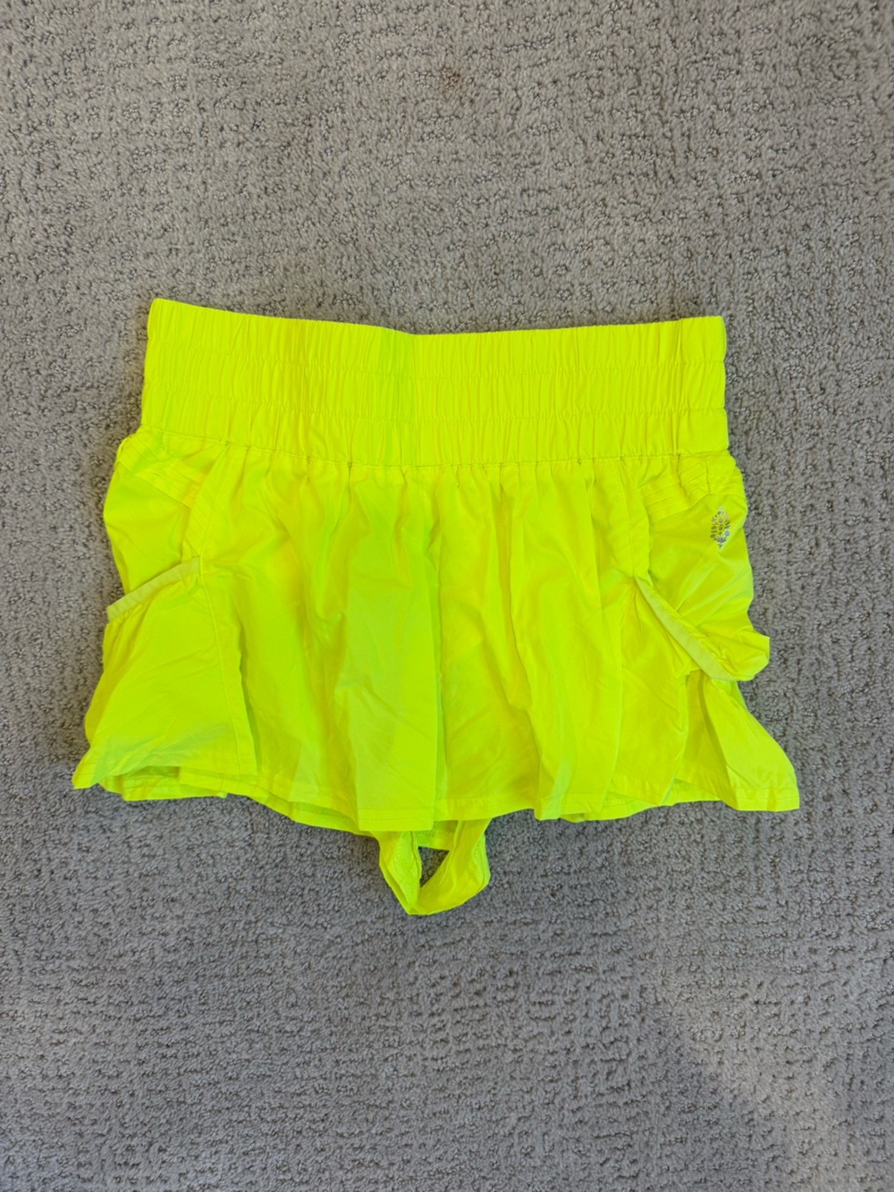 Neon Yellow Women’s Smocked Waist Tank Top